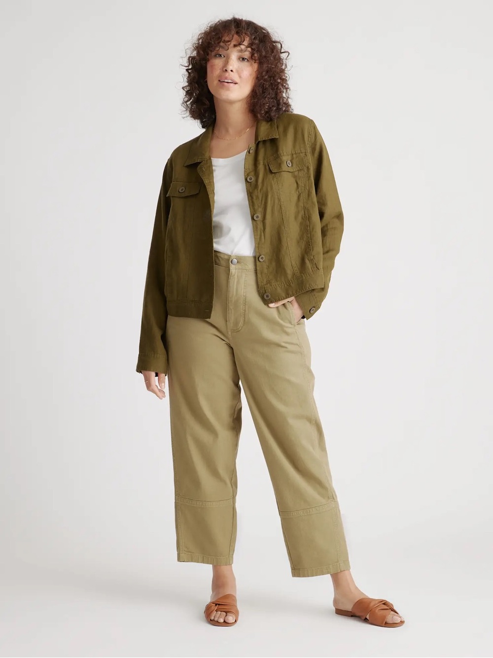 Quince Organic Stretch Cotton Twill Barrel Pants